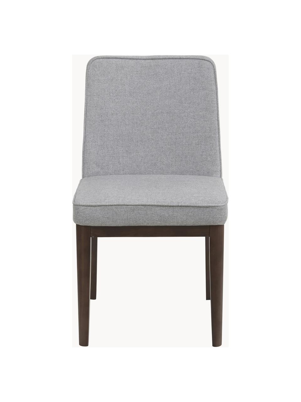 Chaise rembourrée grise Koga, Tissu gris, larg. 47 x haut. 86 cm