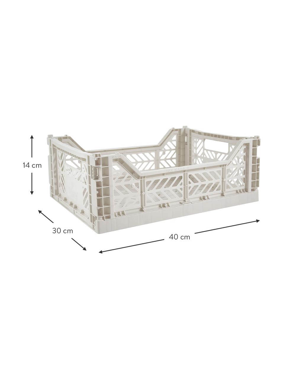 Boîte de rangement pliable Light, Plastique, Gris clair, larg. 40 x haut. 14 cm
