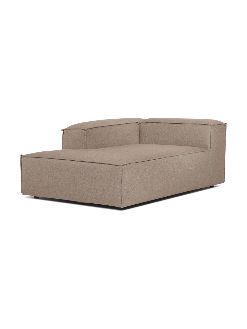 Diván modular Lennon, Tapizado: 100% poliéster Alta resis, Estructura: madera de pino maciza, ma, Patas: plástico, Tejido marrón, An 119 x F 180 cm, chaise longue derecha
