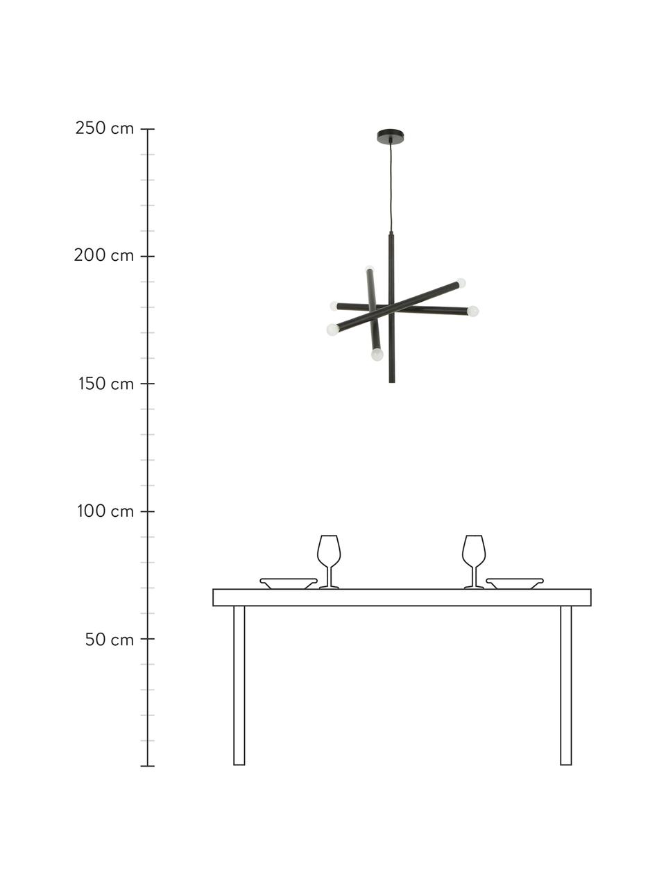 Suspension design Sticks, Noir, Ø 60 cm
