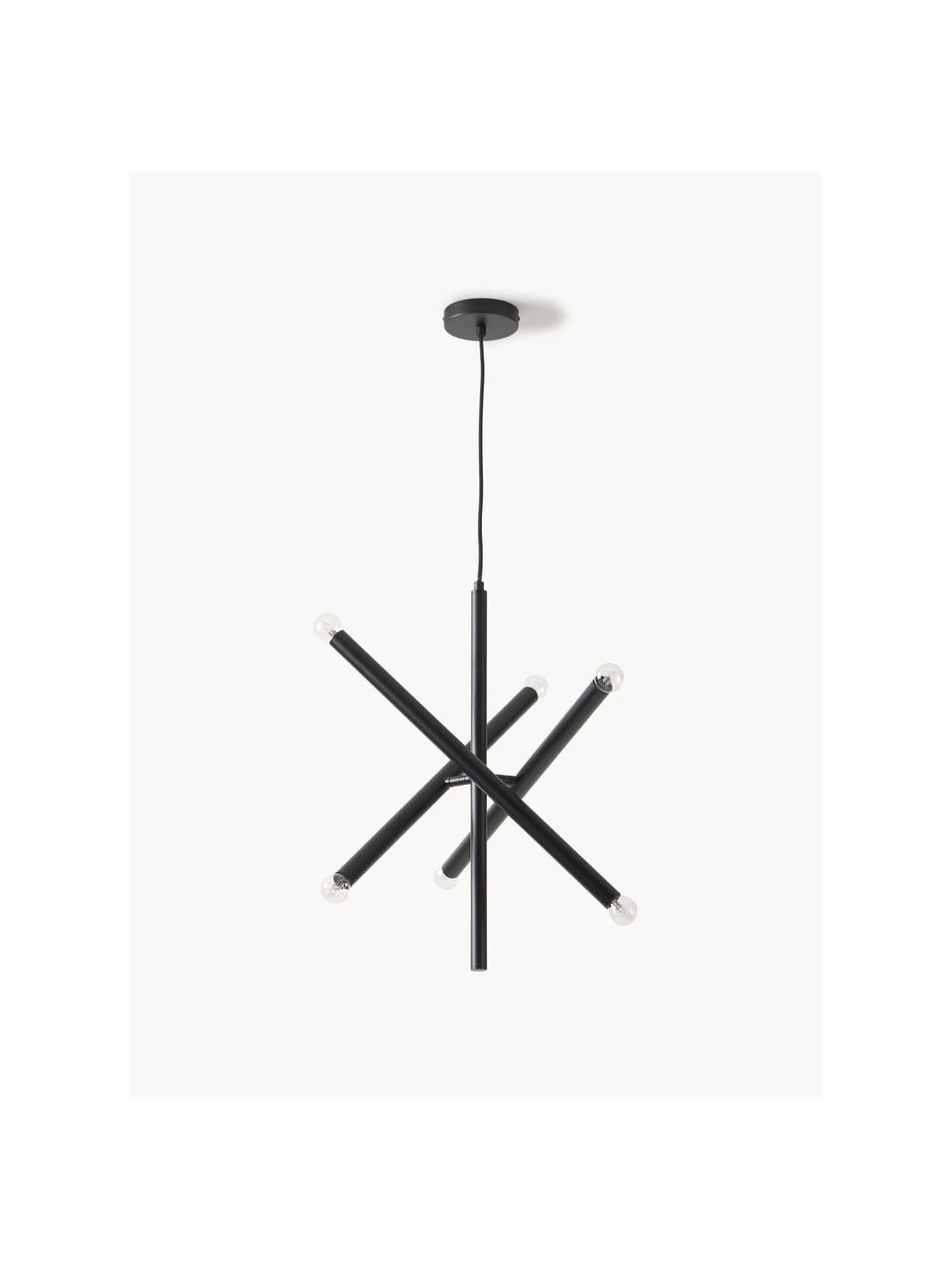 Dizajnová závesná lampa Sticks, Čierna, Ø 60 cm