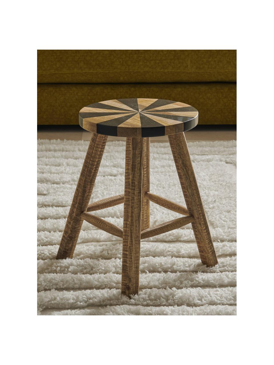 Tabouret en bois de manguier Karusell, Bois de manguier, Bois de manguier, Ø 32 x haut. 46 cm