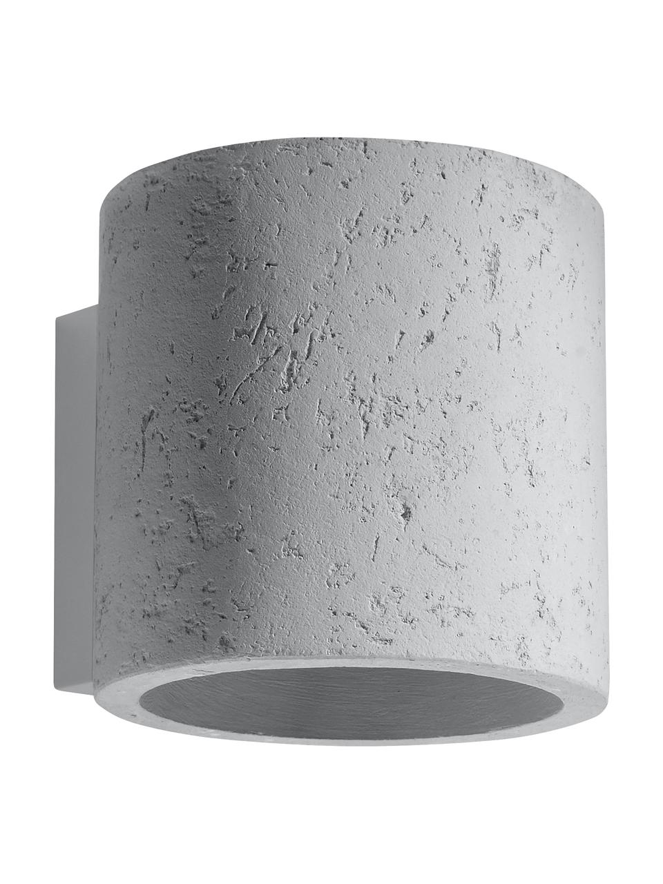 Wandlamp Roda, Beton, Gebroken wit, Ø 10 x H 12 cm