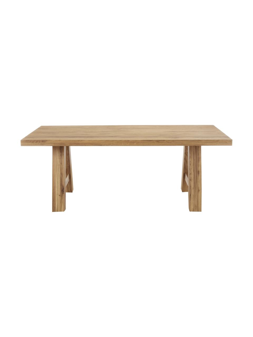 Jedálenský stôl z dubového dreva Ashton, rôzne veľkosti, Masívne dubové drevo, ošetrené olejom
100% FSC drevo z udržateľného lesného hospodárstva, Dubové drevo, ošetrené olejom, Š 200 x H 100 cm