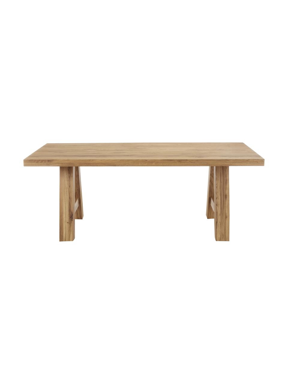 Table en bois de chêne Ashton, tailles variées, Bois de chêne massif, huilé
100 % bois FSC issu d'une sylviculture durable, Bois de chêne, huilé, larg. 200 x prof. 100 cm