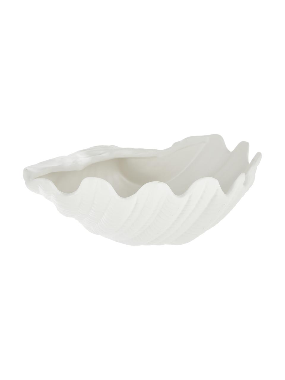 Schale Shell, Keramik, Weiss, Ø 34 x H 9 cm