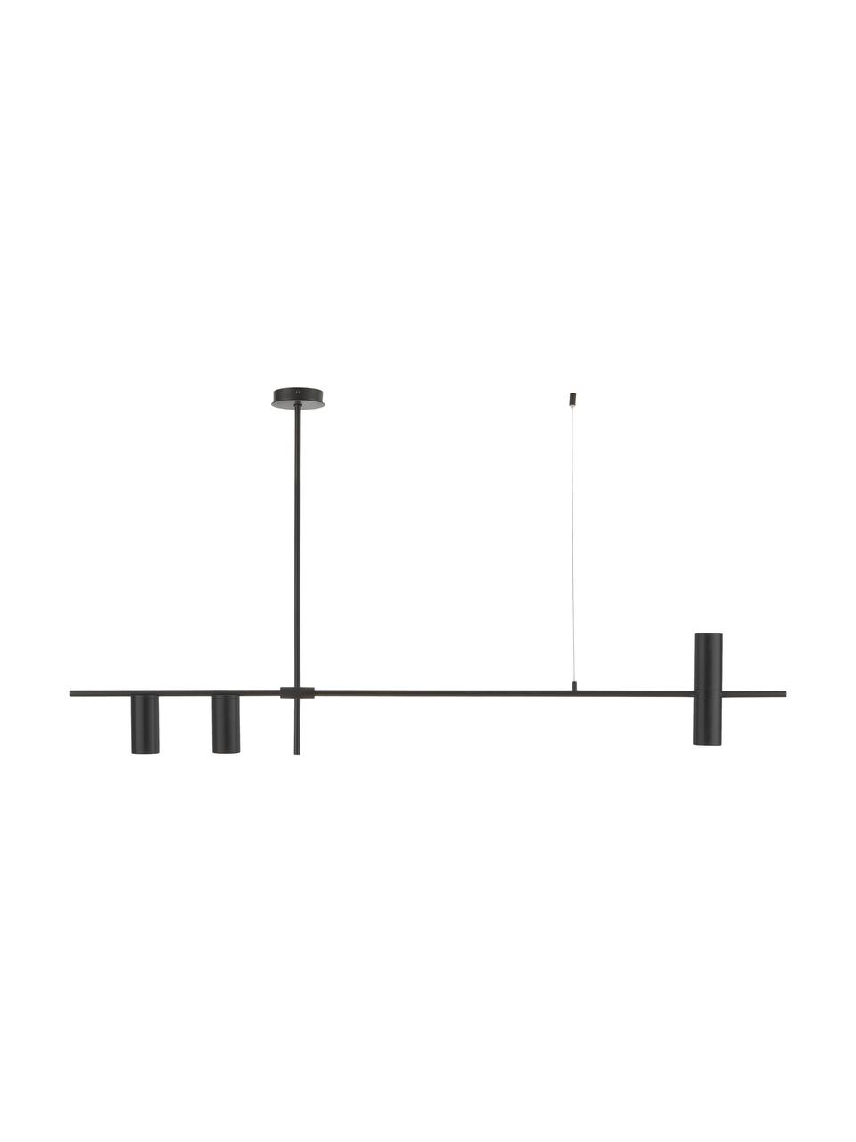 Grande suspension Cassandra, Noir, mat, larg. 143 x haut. 73 cm