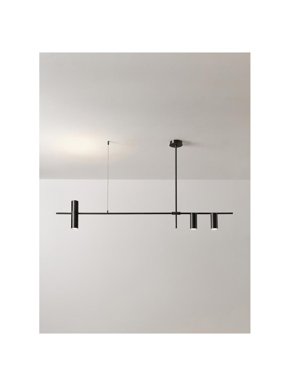 Grande suspension Cassandra, Métal, revêtement par poudre, Noir, larg. 143 x haut. 73 cm