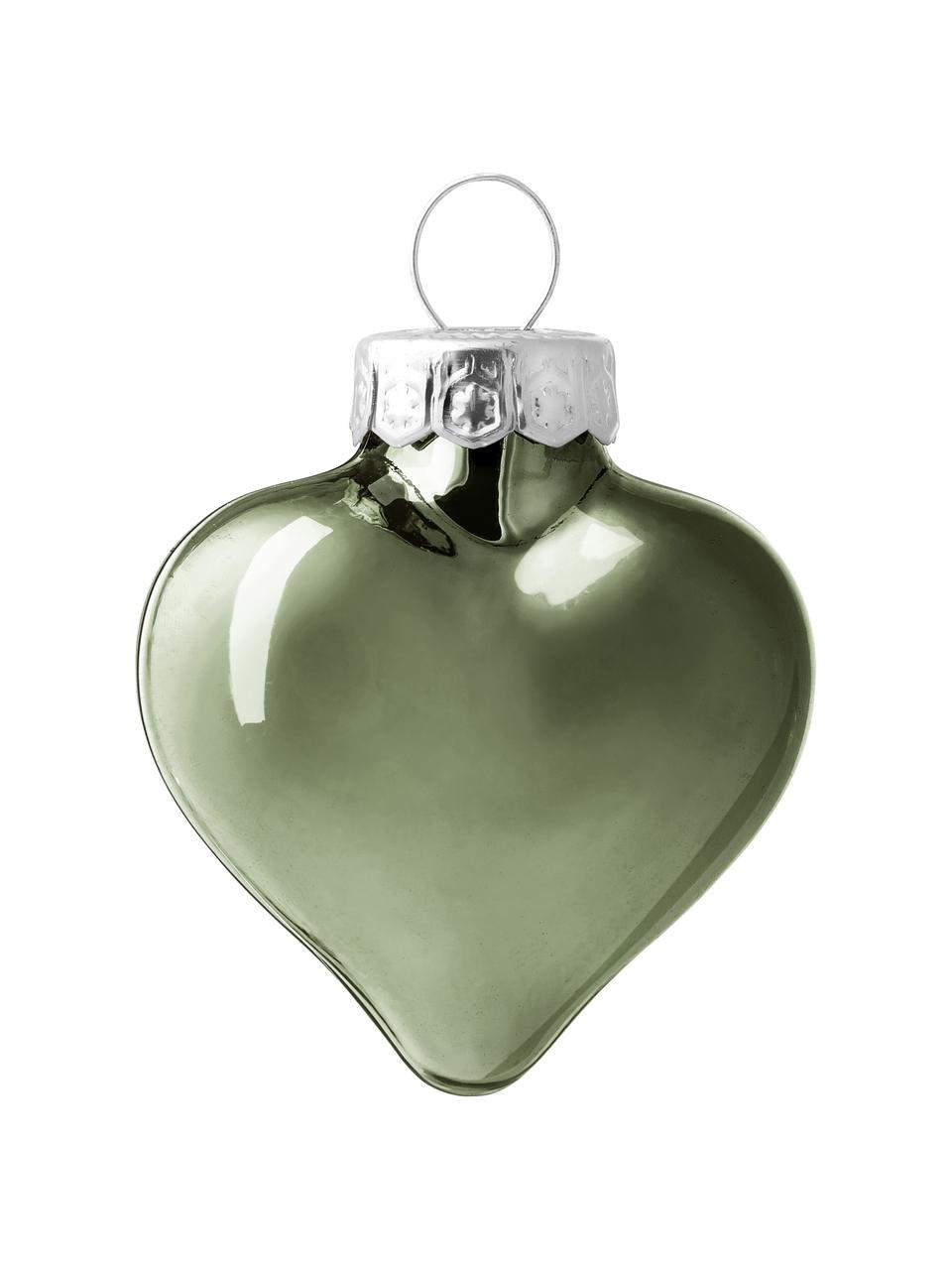 Komplet bombek Evergreen, Szkło, Szałwiowy zielony, S 5 x W 4 cm