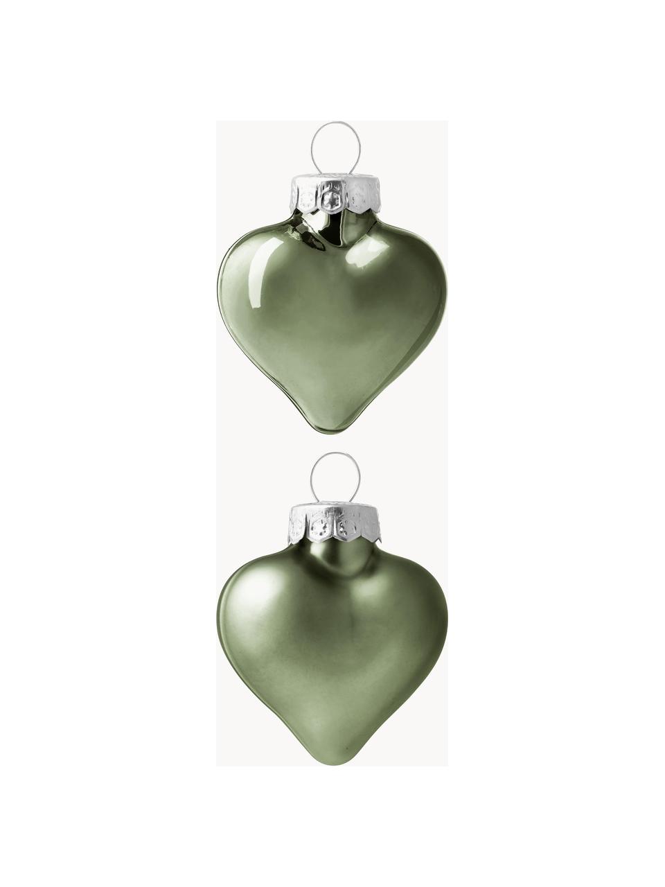 Kerstballen Evergreen, 12 stuks, Saliegroen, B 5 cm x H 4 cm