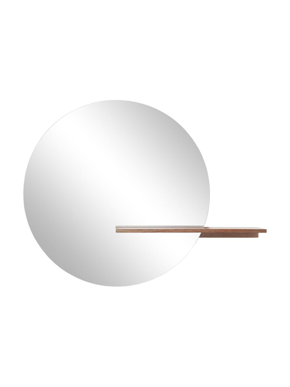 Großer Wandspiegel Sandro mit Ablage aus Holz, Ablage: Mangoholz, Mitteldichte H, Spiegelfläche: Spiegelglas, Mangoholz, B 140 x H 110 cm