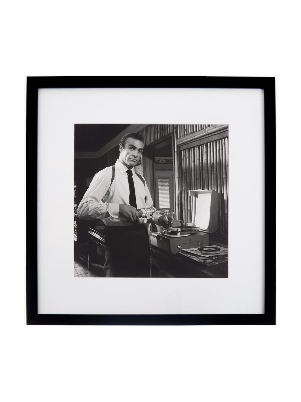 Zarámovaný digitální tisk Connery, Černá, bílá, Š 40 cm, V 40 cm