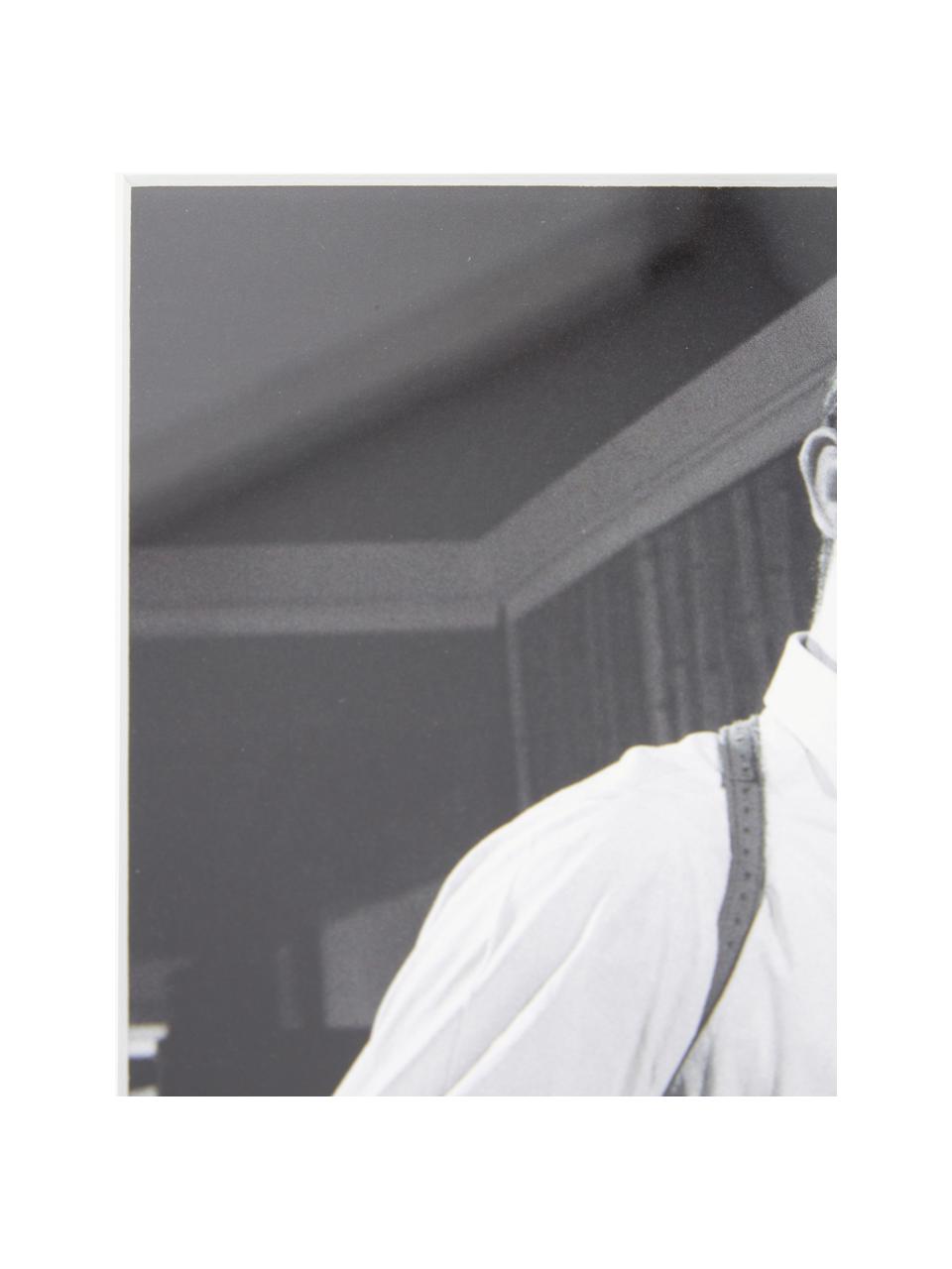 Gerahmter Digitaldruck Connery, Bild: Digitaldruck, Rahmen: Kunststoff, Front: Glas, Schwarz, Weiß, B 40 x H 40 cm
