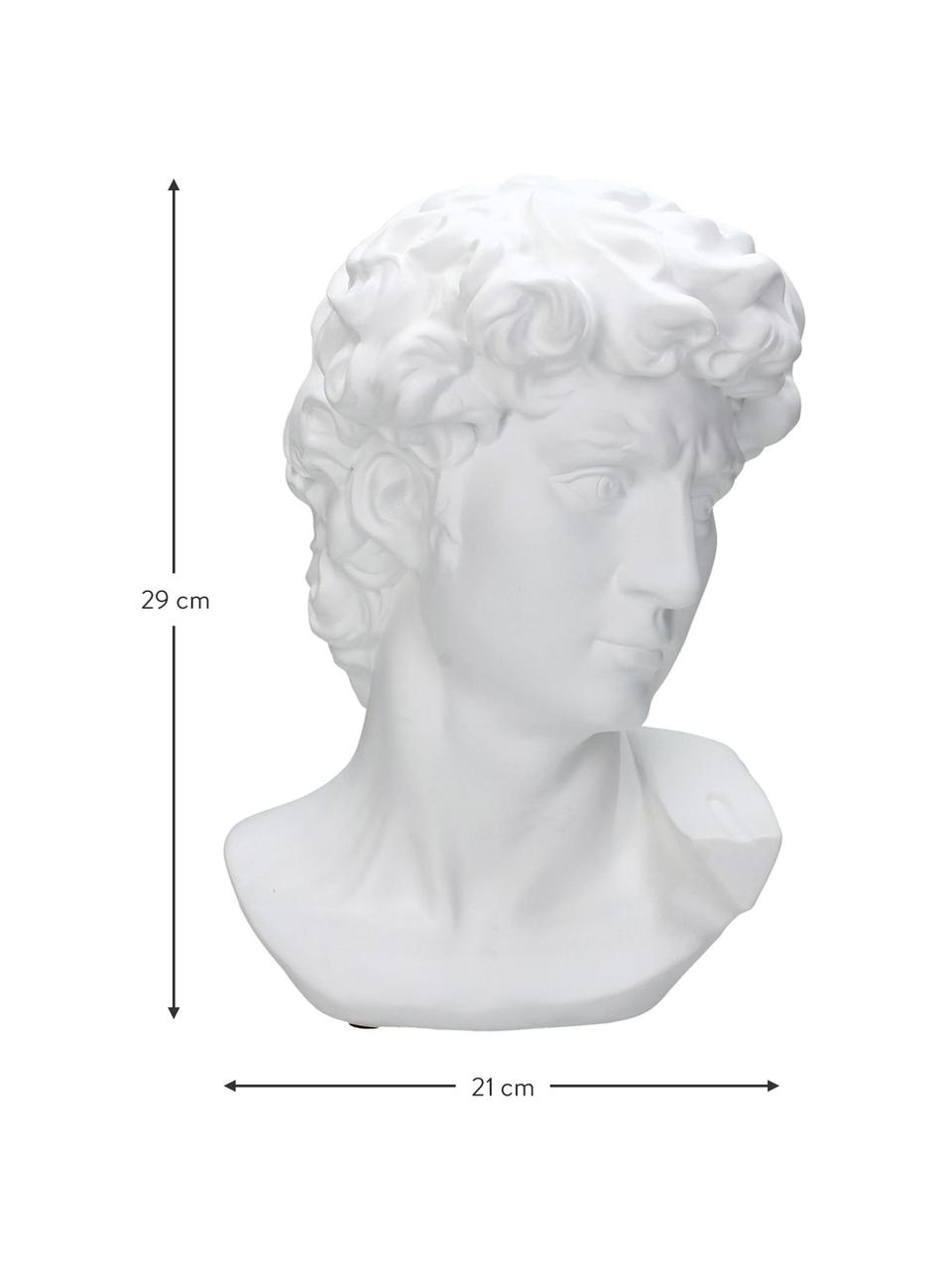 Decoratief object David, Polyresin, Wit, B 21 x H 29 cm