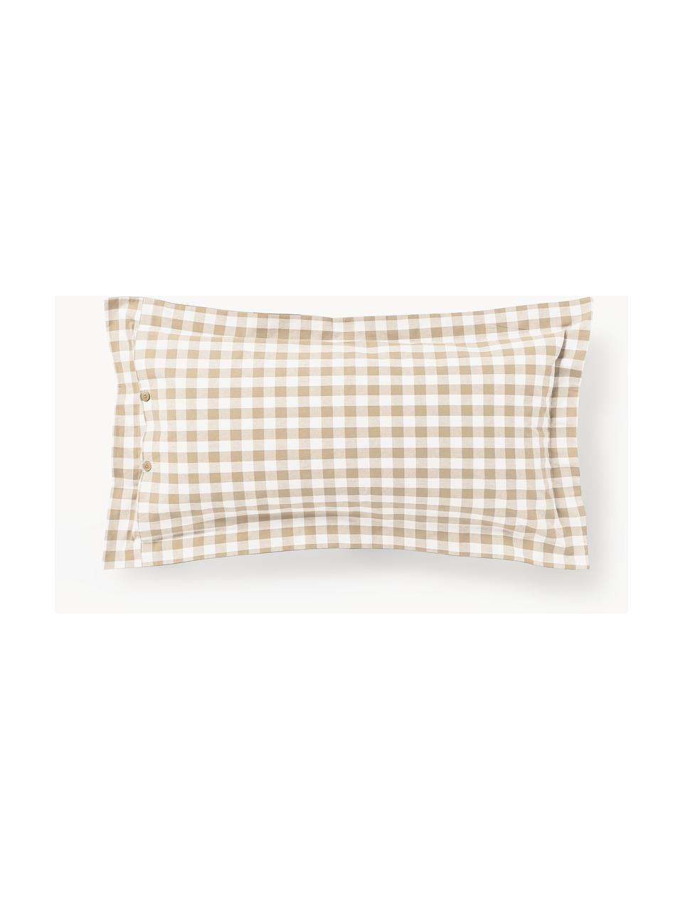 Poszewka na poduszkę z bawełny Nels, Odcienie beżowego, biały, S 40 x D 80 cm