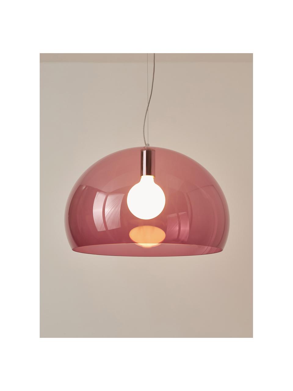 Lampada a sospensione FL/Y, Paralume: plastica, Rosa cipria, Ø 52 x Alt. 33 cm