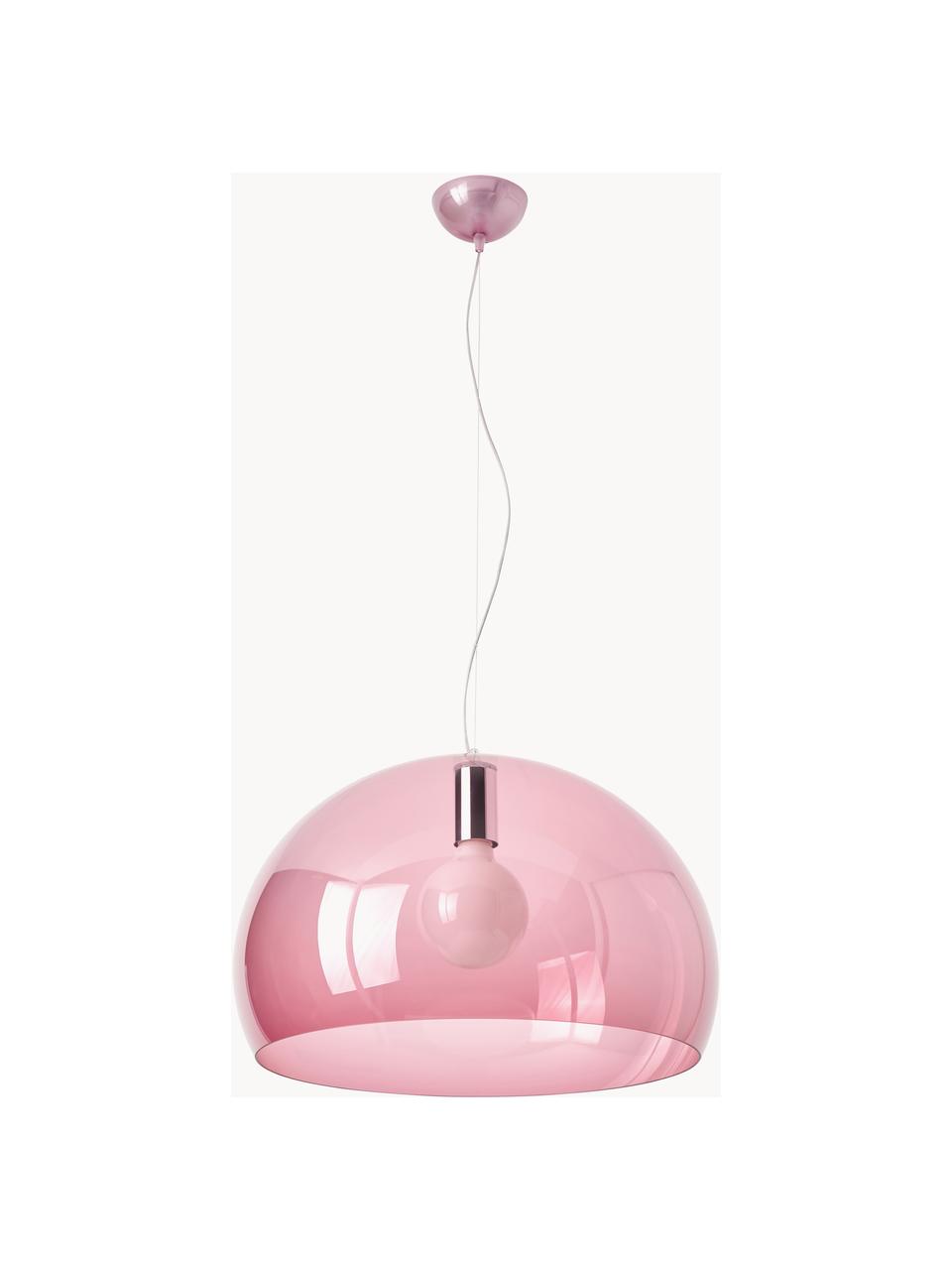 Lámpara de techo FL/Y, Pantalla: plástico, Cable: plástico, Rosa palo, Ø 52 x Al 33 cm