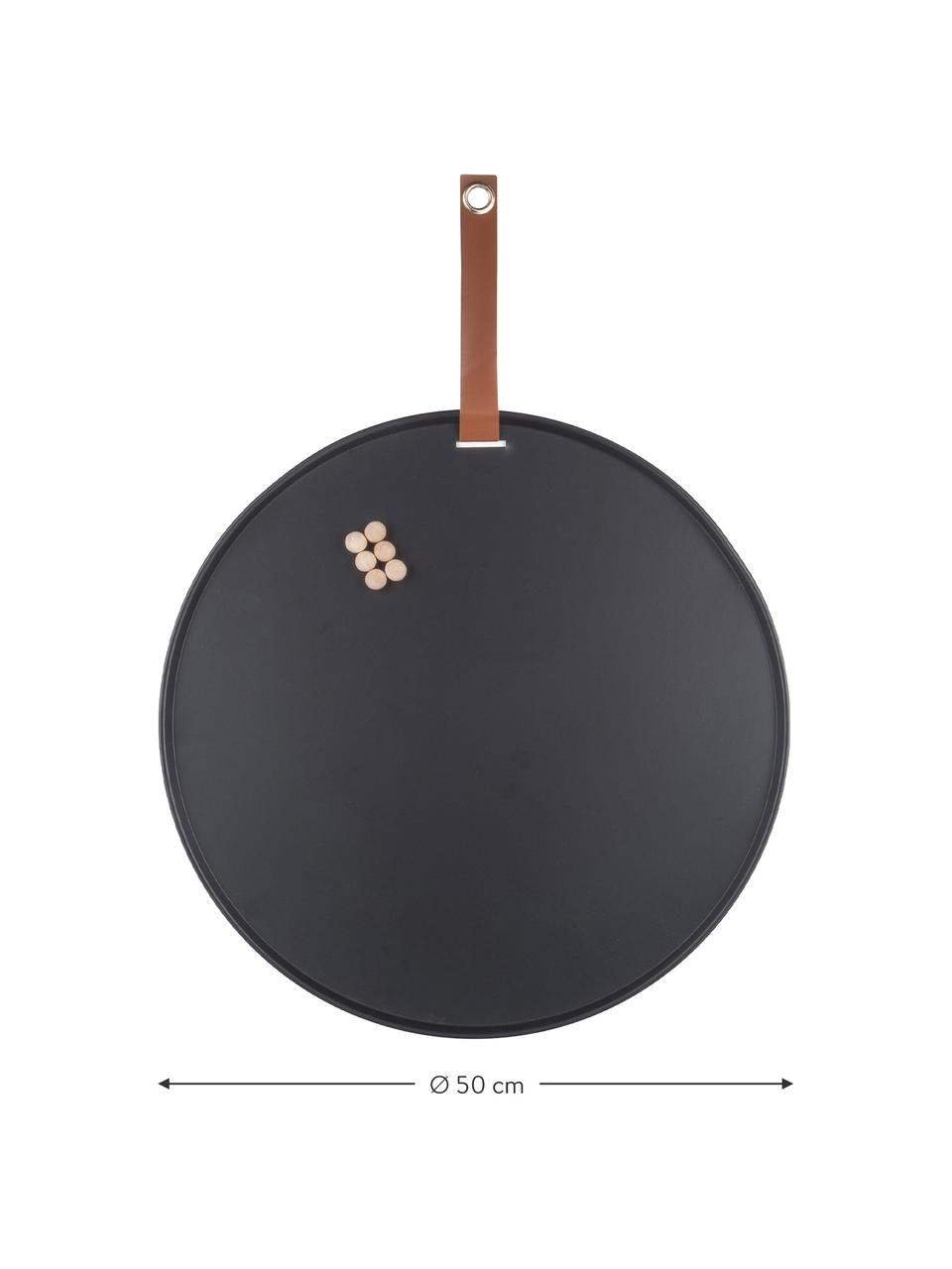 Magnetická nástěnka Perky, Polyurethan, Černá, Ø 52 cm