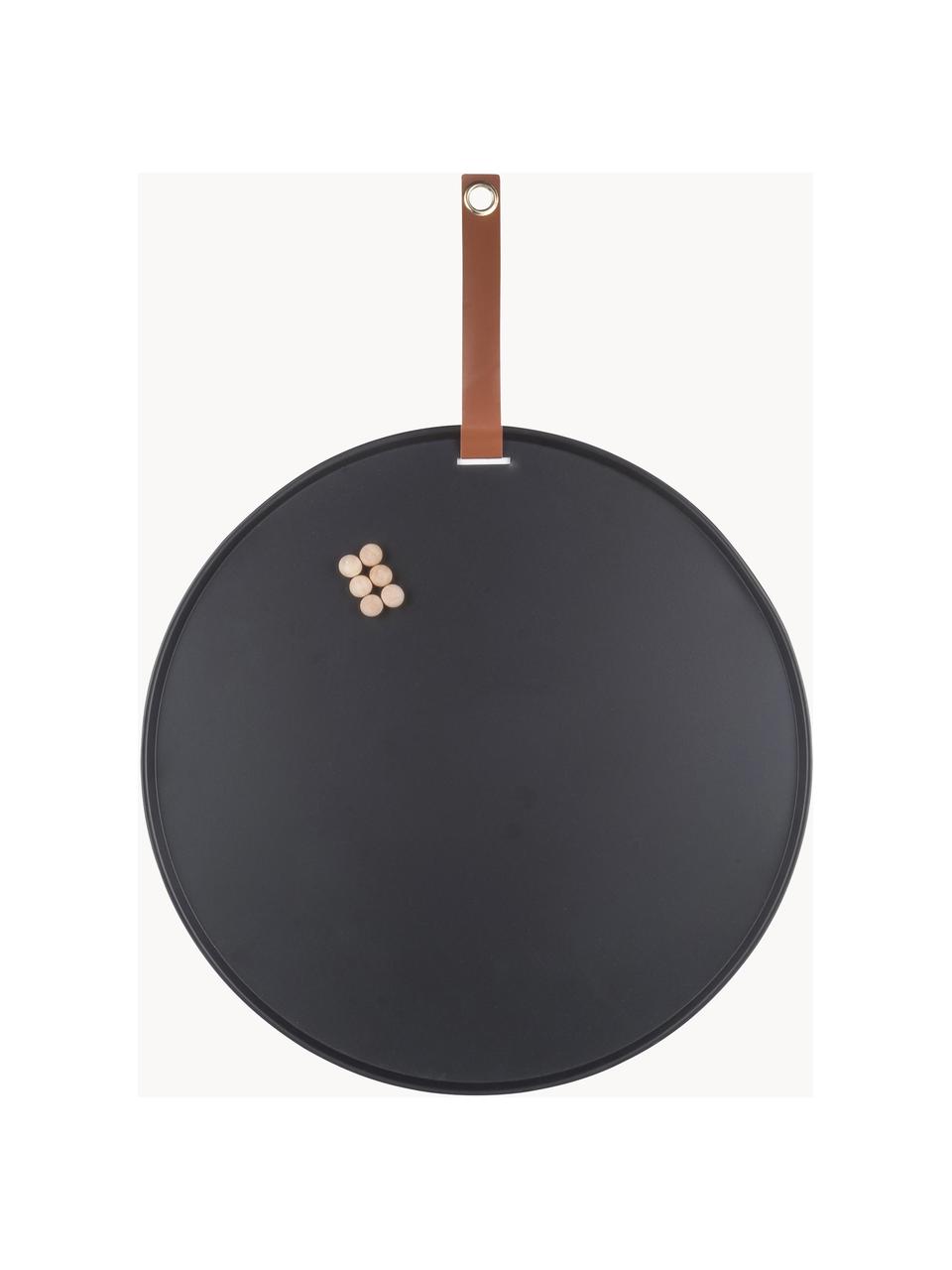 Tablero de notas magnético Perky, Poliuretano, Negro, Ø 52