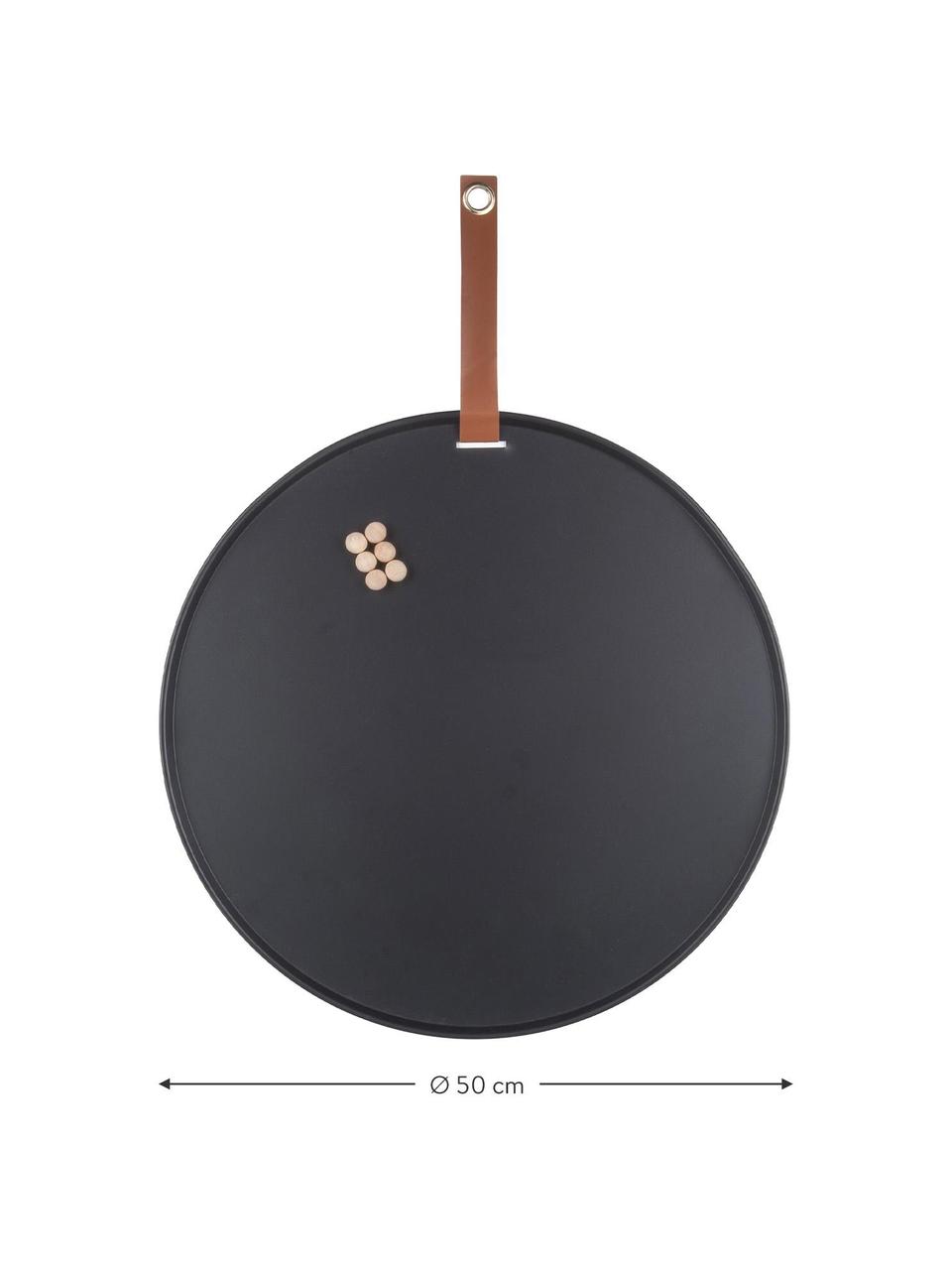 Tablero de notas magnético Perky, Poliuretano, Negro, Ø 52