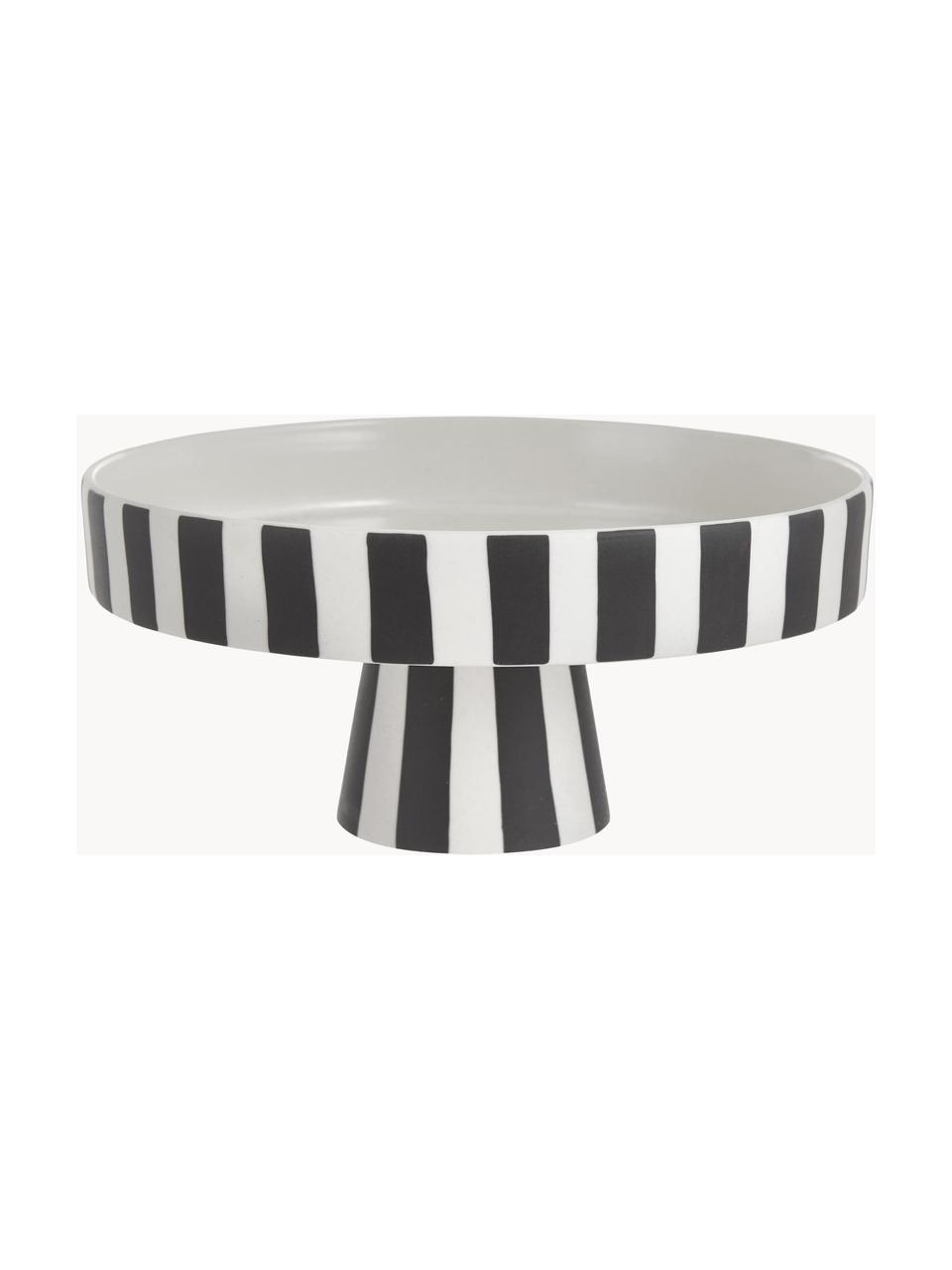 Fuente para postre de cerámica Toppu, Cerámica, Negro, blanco, Ø 20 x Al 9 cm