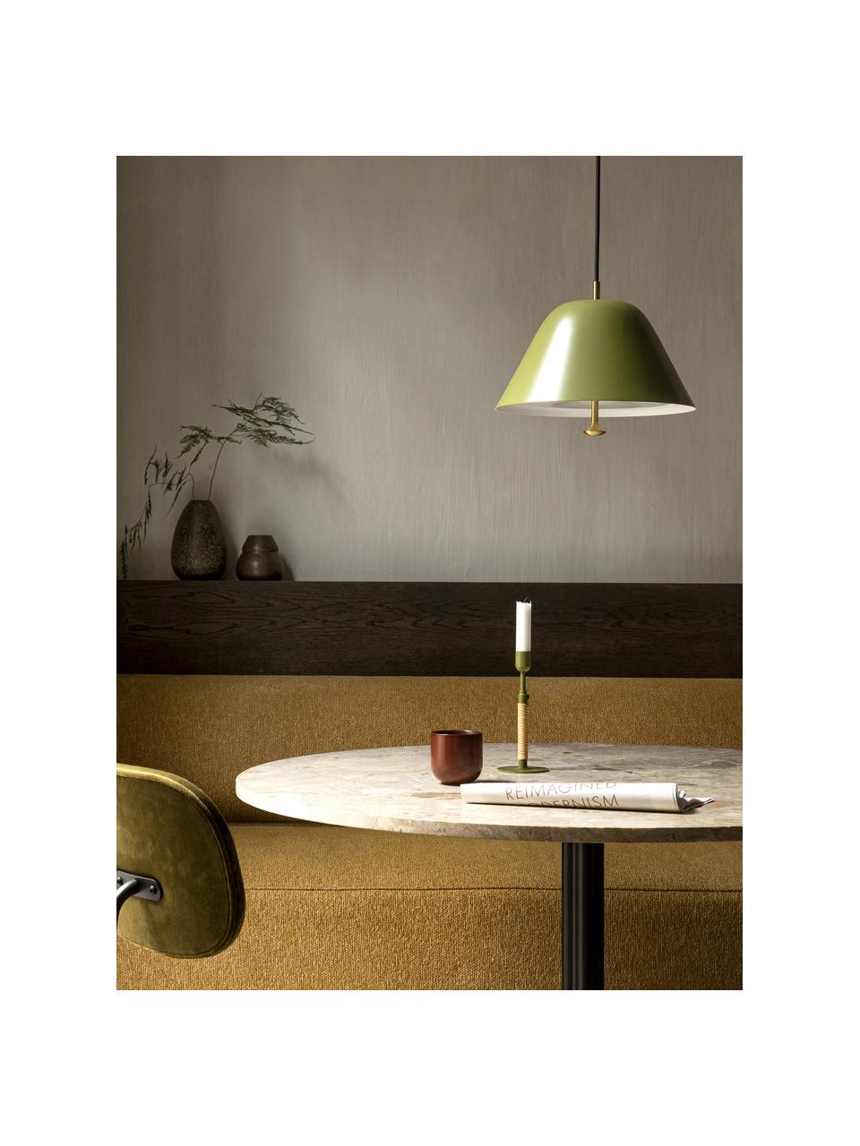Lampada a sospensione Levitate, Paralume: metallo, rivestito, Decorazione: metallo, spazzolato, Verde, Ø 28 x Alt. 22 cm
