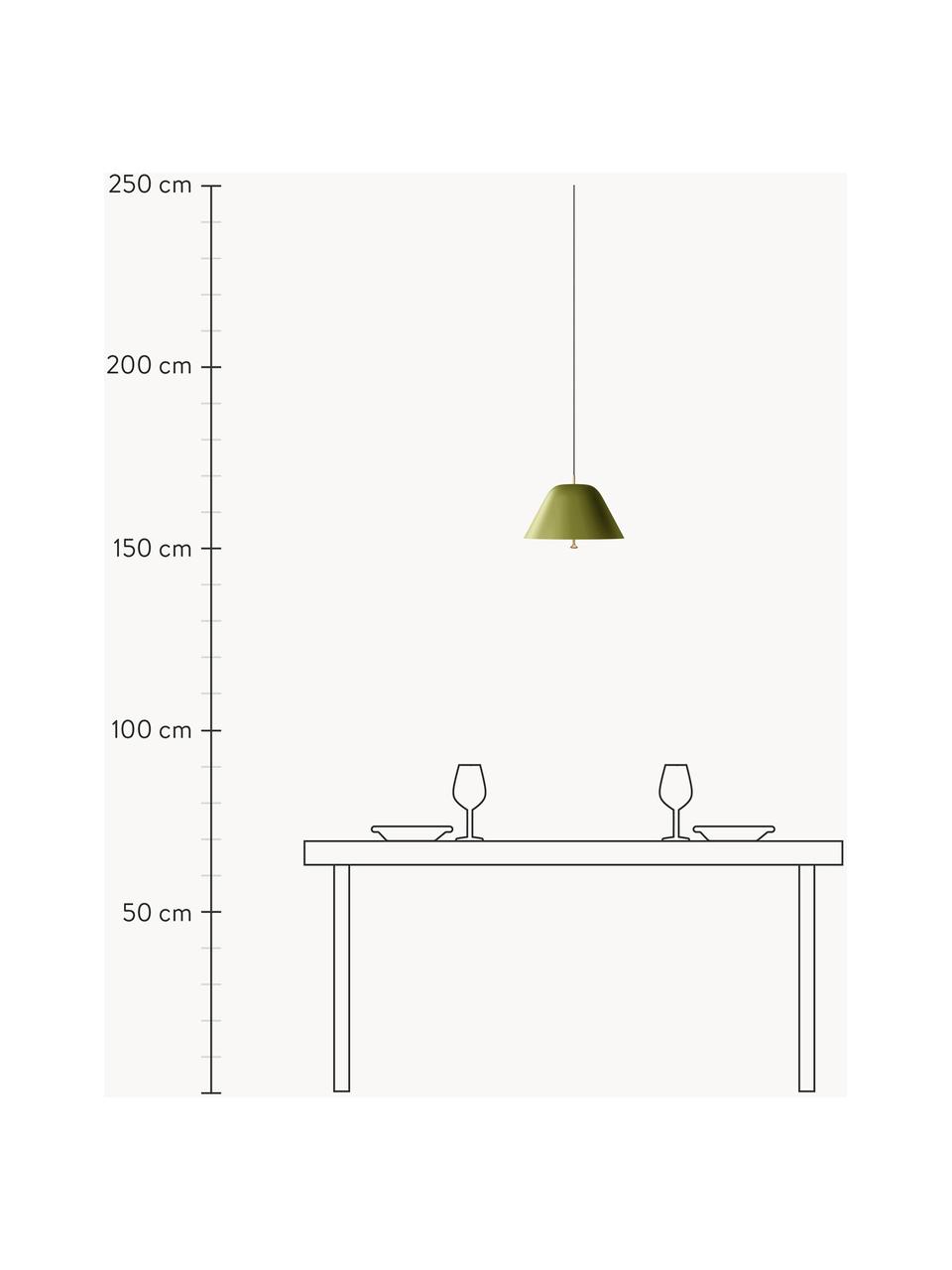 Hanglamp Levitate, Lampenkap: metaal, gecoat, Decoratie: geborsteld metaal, Groen, Ø 28 x H 22 cm
