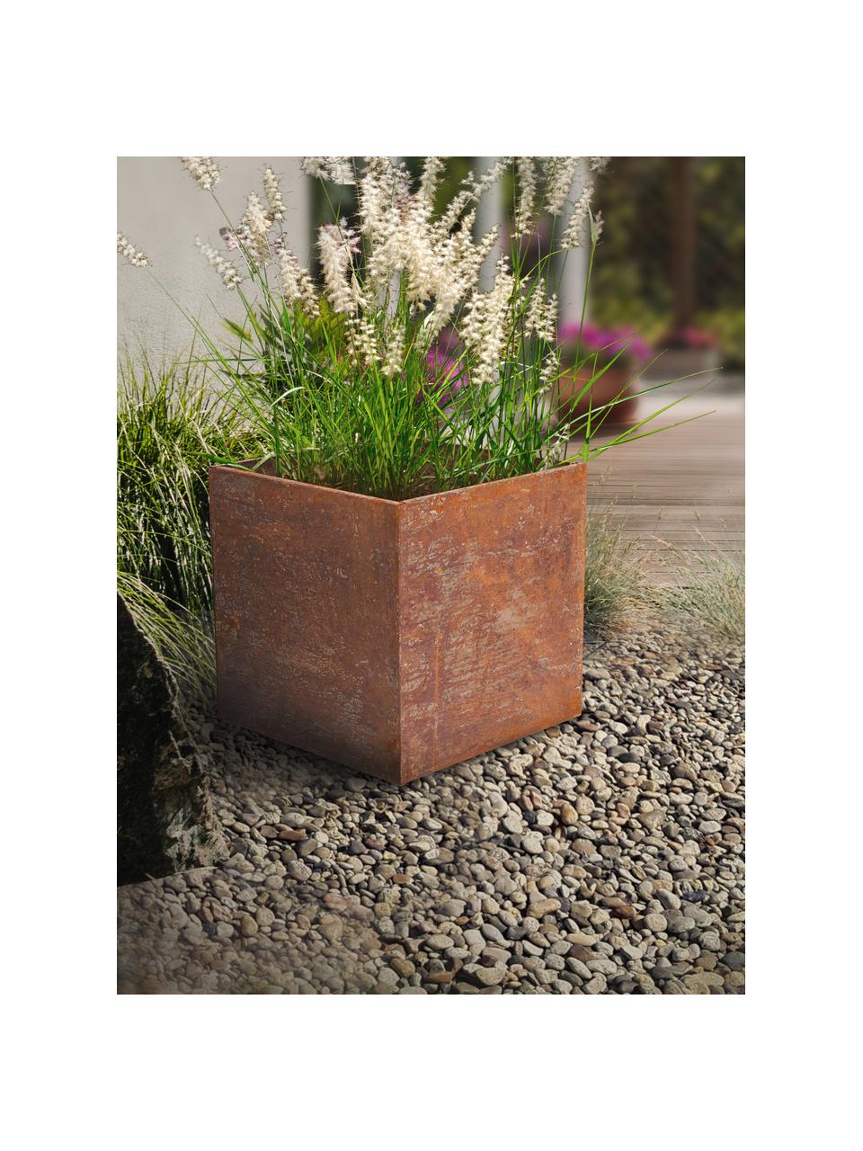 Plantenpot Rust uit cortenstaal, Cortenstaal, Roodbruin, B 38 x H 38 cm