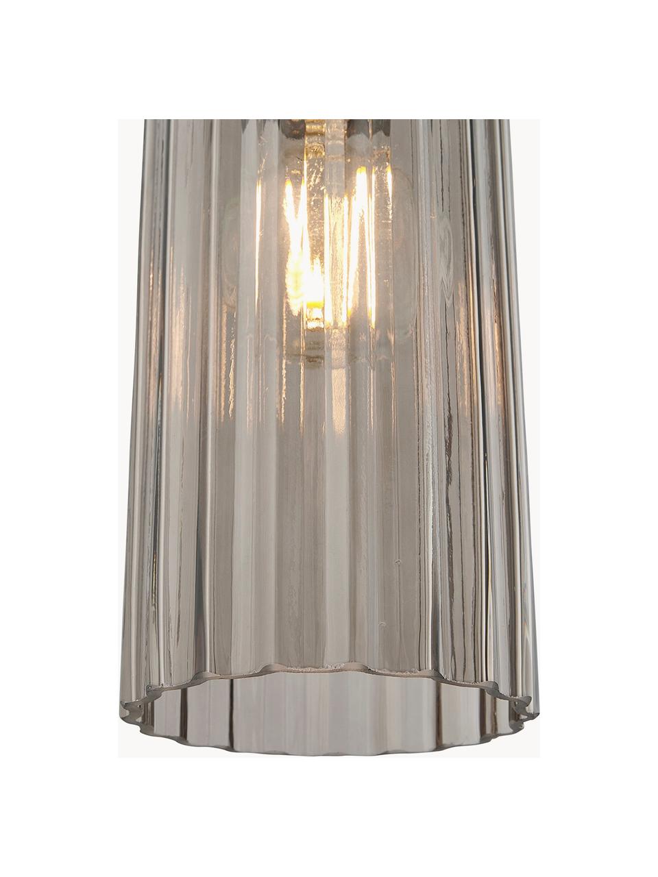 Lampa wisząca Miella, Antracytowy, transparentny, czarny, Ø 10 x W 30 cm