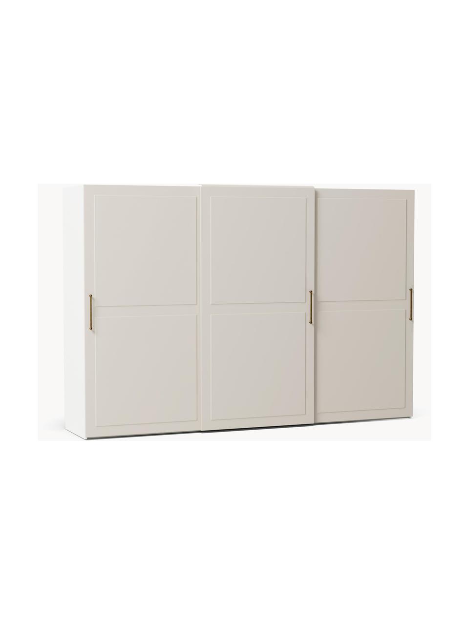 Modulární šatní skříň s posuvnými dveřmi Charlotte, šířka 300 cm, různé varianty, Béžová, Interiér Basic, Š 300 x V 200 cm