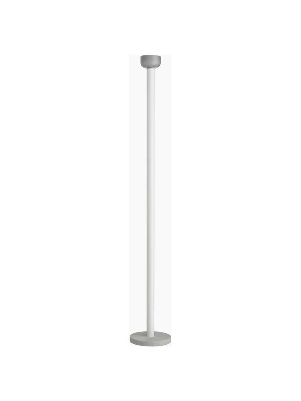 Lampada da terra grande a LED luce regolabile Bellhop, Paralume: vetro, Struttura: alluminio rivestito, Base della lampada: cemento, Grigio, Alt. 178 cm