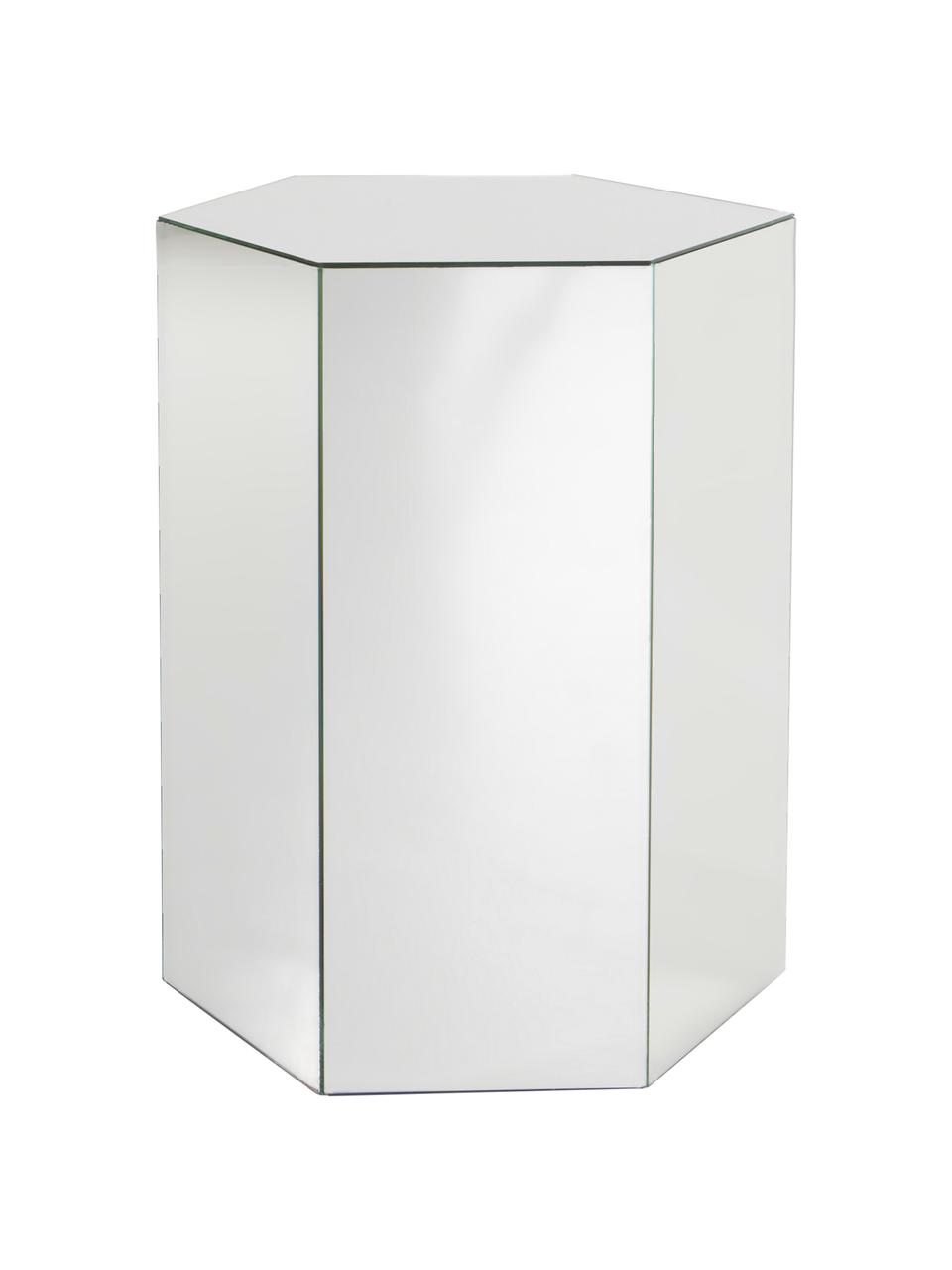 Skleněný odkládací stolek se zrcadlovým efektem Scrape, MDF deska (dřevovláknitá deska střední hustoty), zrcadlo, Zrcadlové sklo, Š 40 cm, V 60 cm