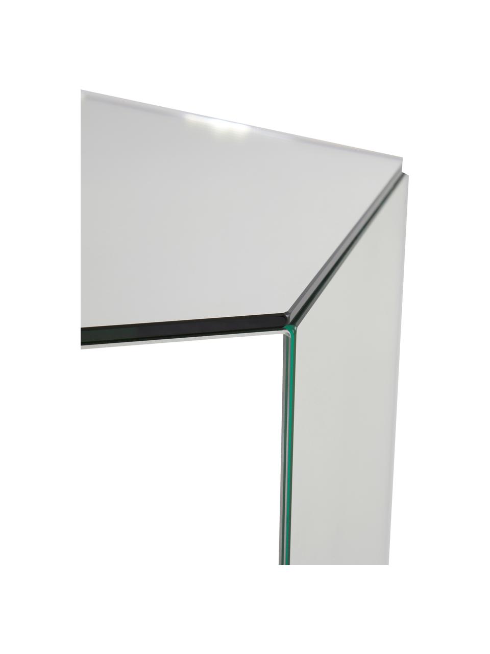 Tavolino in vetro con effetto specchio Scrape, Pannello di fibra a media densità (MDF), lastra di vetro, Lastra di vetro, Larg. 40 x Alt. 60 cm