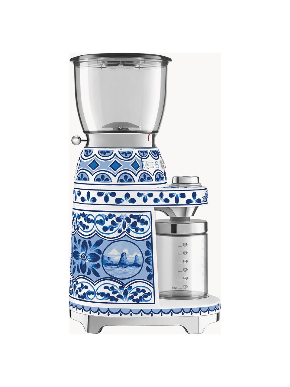 Elektrische koffiemolen Dolce & Gabbana - Blu Mediterraneo, Deksel: kunststof, BPA-vrij, Blauw, wit, B 15 x H 39 cm
