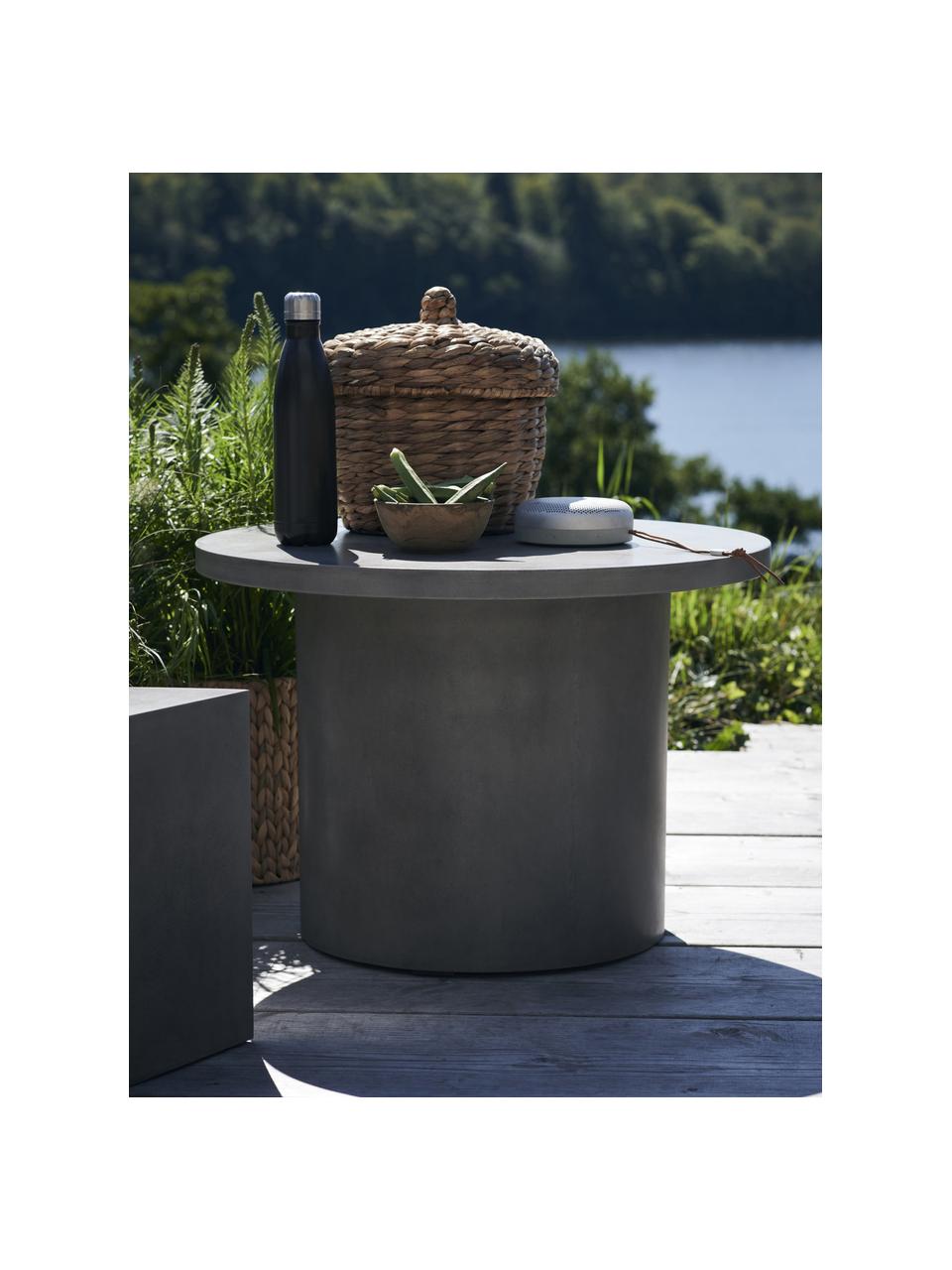 Table basse de jardin faite main Stone, Béton, Gris, Ø 65 x haut. 45 cm