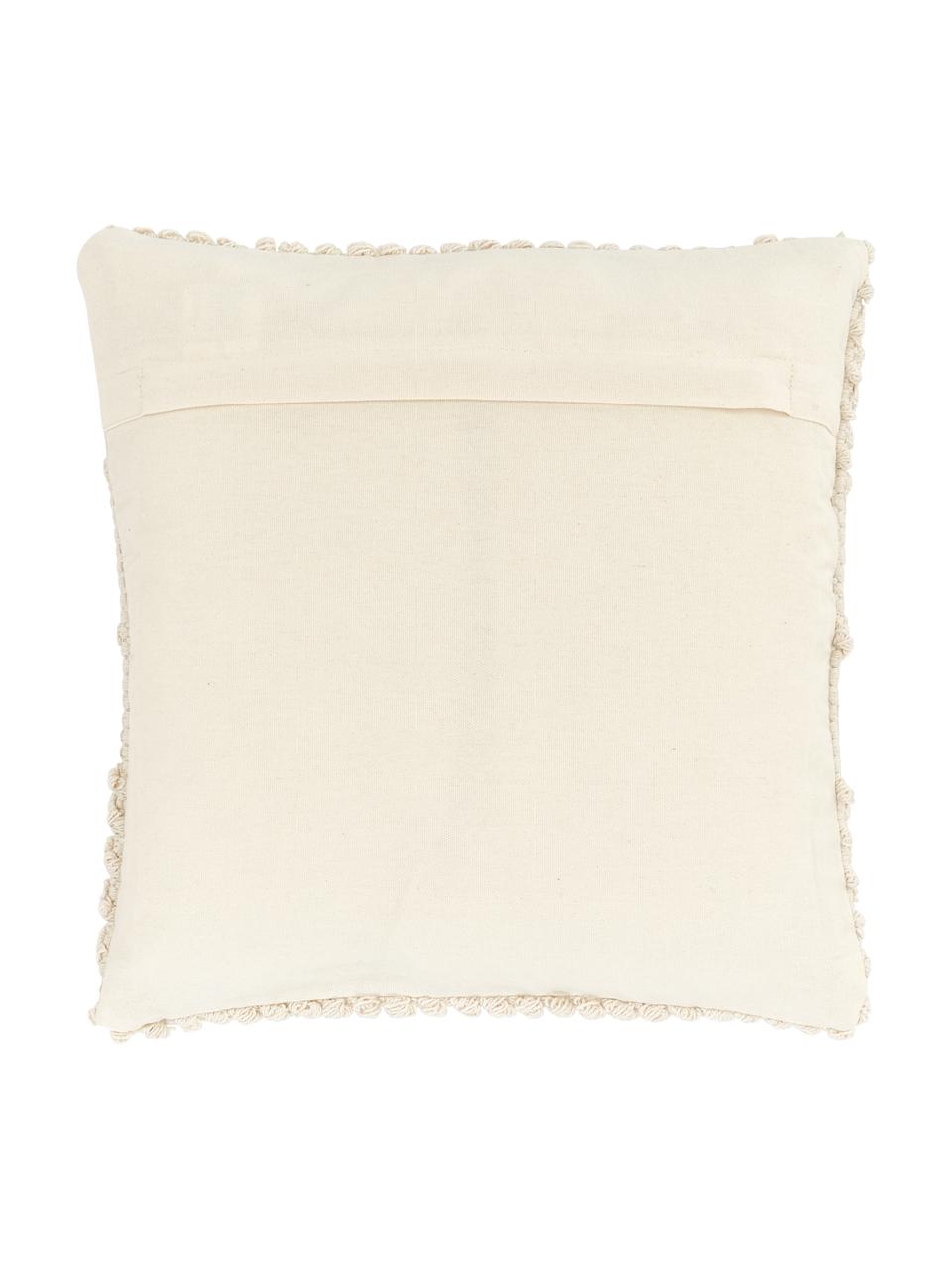 Housse de coussin 45x45 ethnique en laine Paulina, Beige, larg. 40 x long. 40 cm