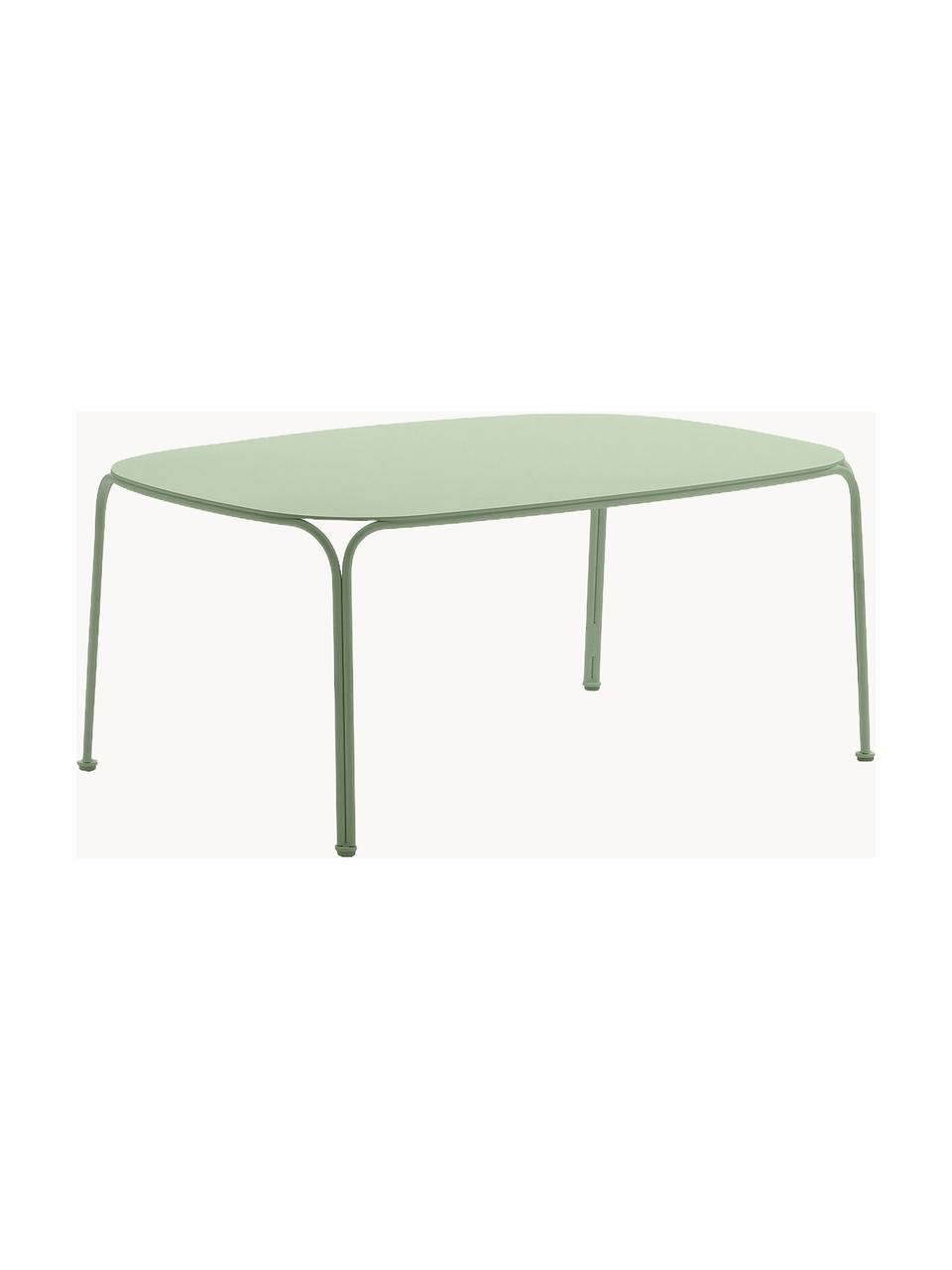 Table basse de jardin Hiray, Acier galvanisé, laqué, Vert sauge, larg. 90 x prof. 59 cm