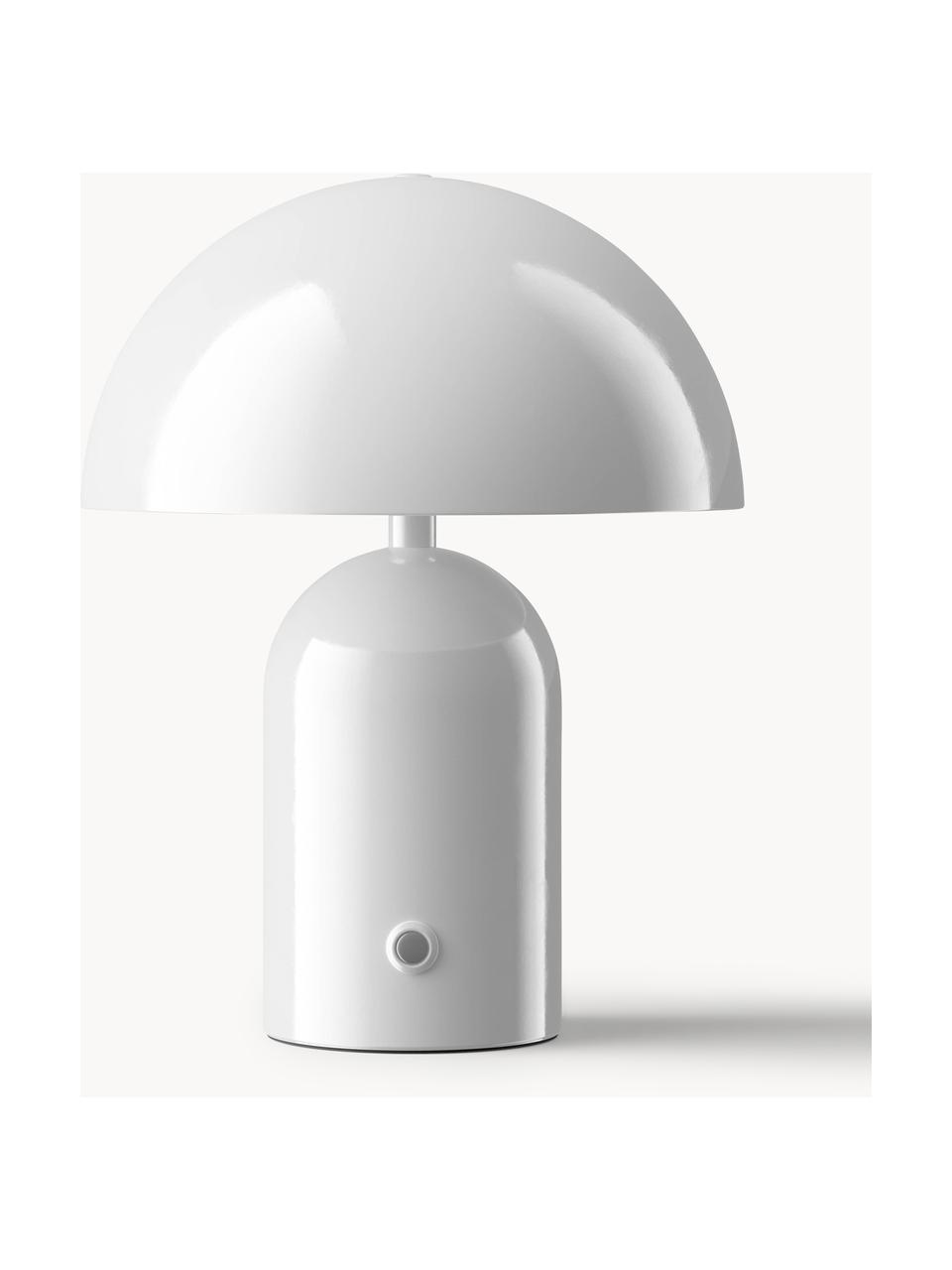 Lampada piccola da tavolo portatile a LED Walter, Bianco, Ø 19 x Alt. 25 cm