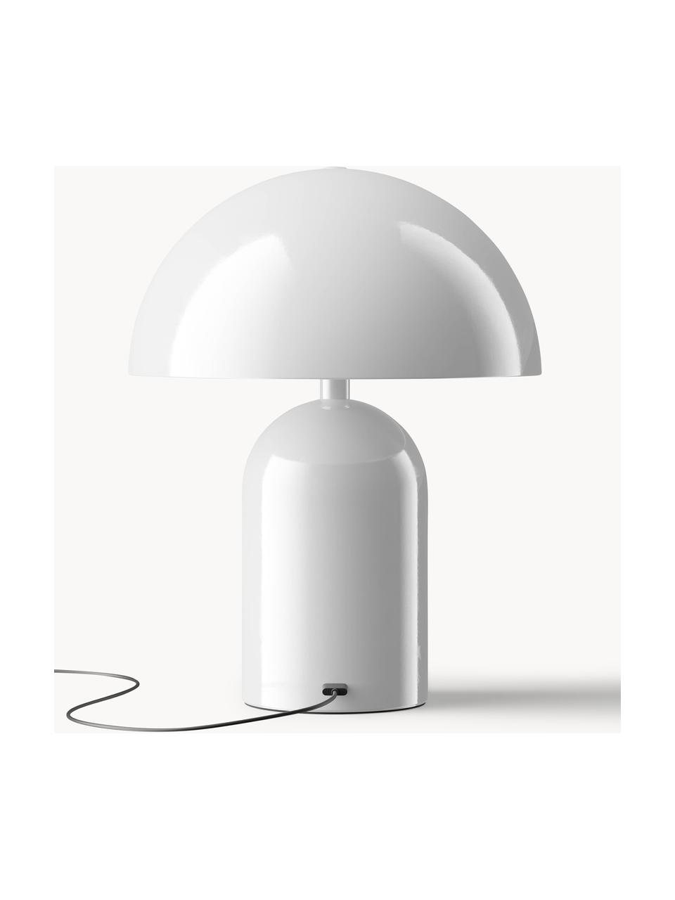 Kleine mobile LED-Tischlampe Walter, Weiss, Ø 19 x H 25 cm