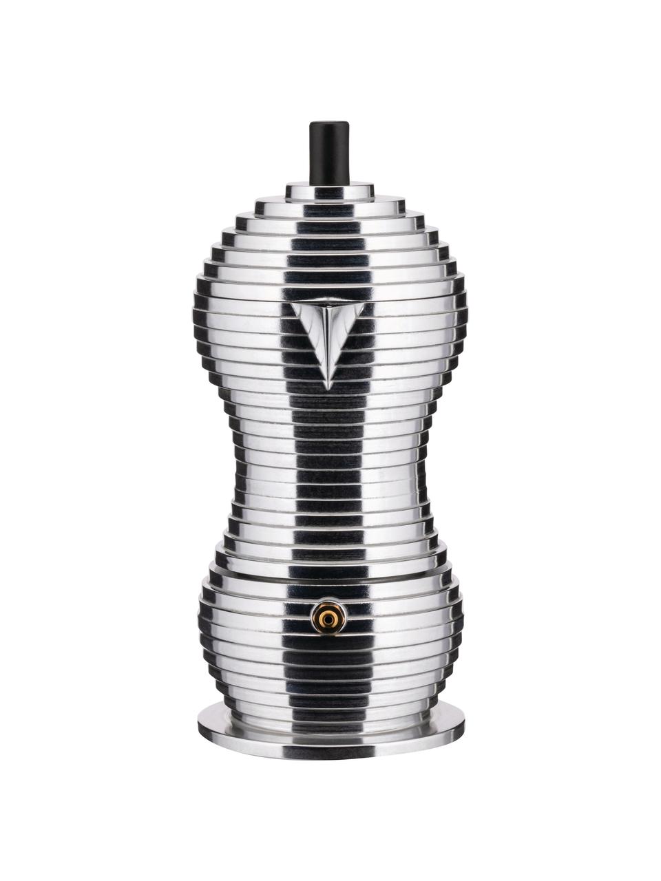 Caffettiera per tre tazzine Pulcina, Manico: poliammide, Argento, nero, Larg. 15 x Alt. 20 cm