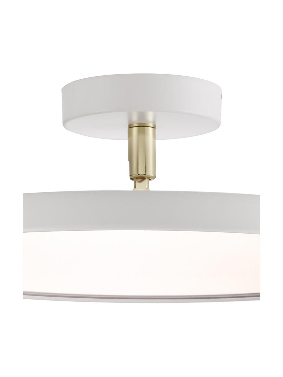 LED plafondlamp Alba in wit, Lampenkap: aluminium, Diffuser: acrylglas, Wit, Ø 40 x H 12 cm