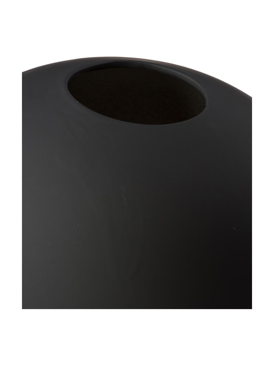 Ručně vyrobená kulatá váza Ball, Ø 20 cm, Keramika, Černá, Ø 20 cm, V 20 cm