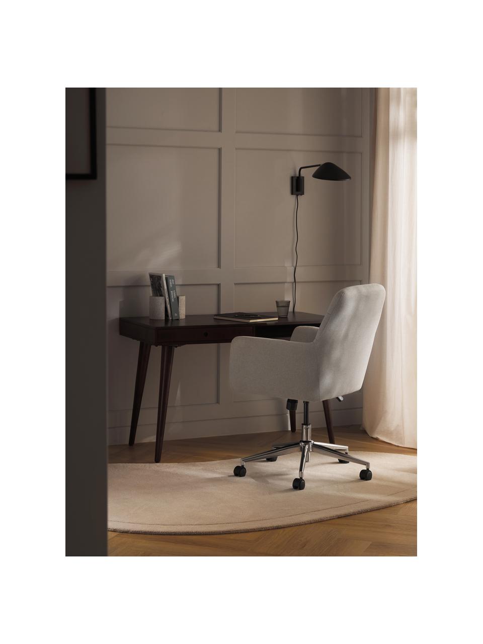 Židle k psacímu stolu s područkami Benson, výškově nastavitelná, Světle béžová, Š 66 cm, V 66 cm