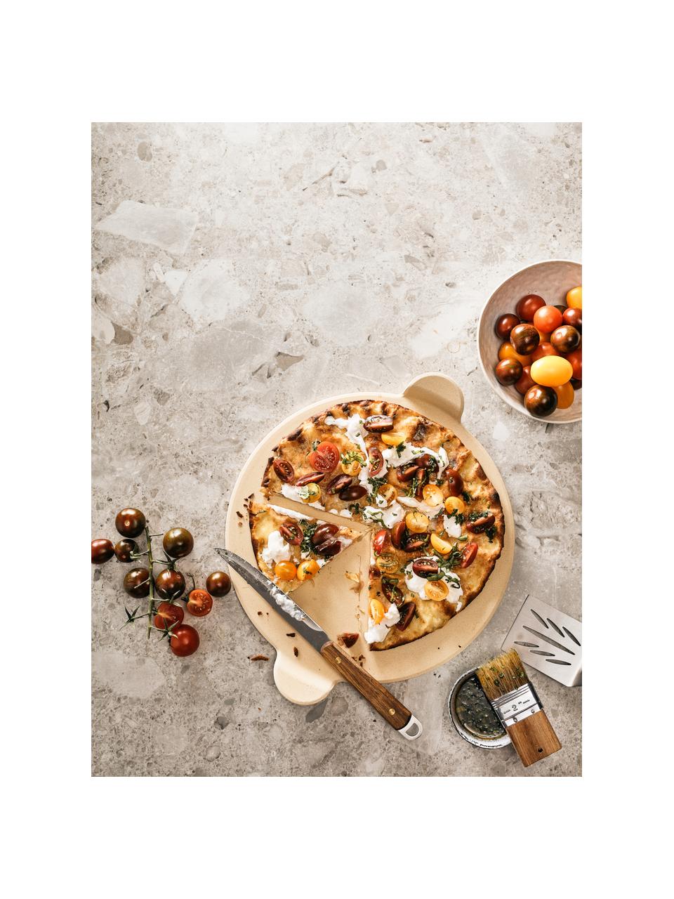 Pizzabaksteen Gina, Keramiek, Beige, B 39 x H 3 cm