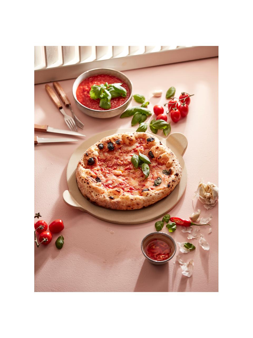 Pierre à pizza Gina, Céramique, Beige, larg. 39 x haut. 3 cm