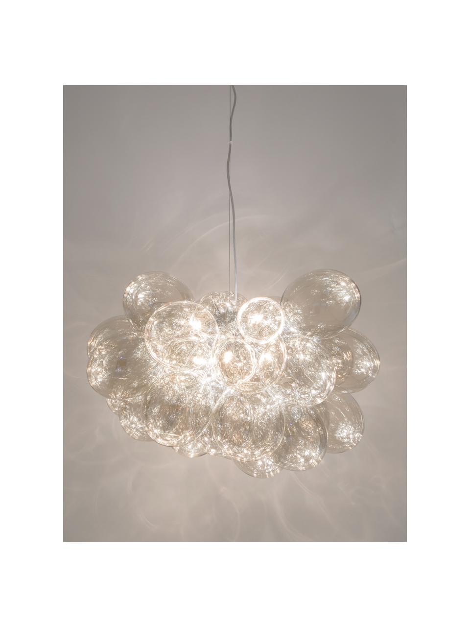 Hanglamp met glazen bollen Gross Grande, Beige, transparant, Ø 62 x H 50 cm
