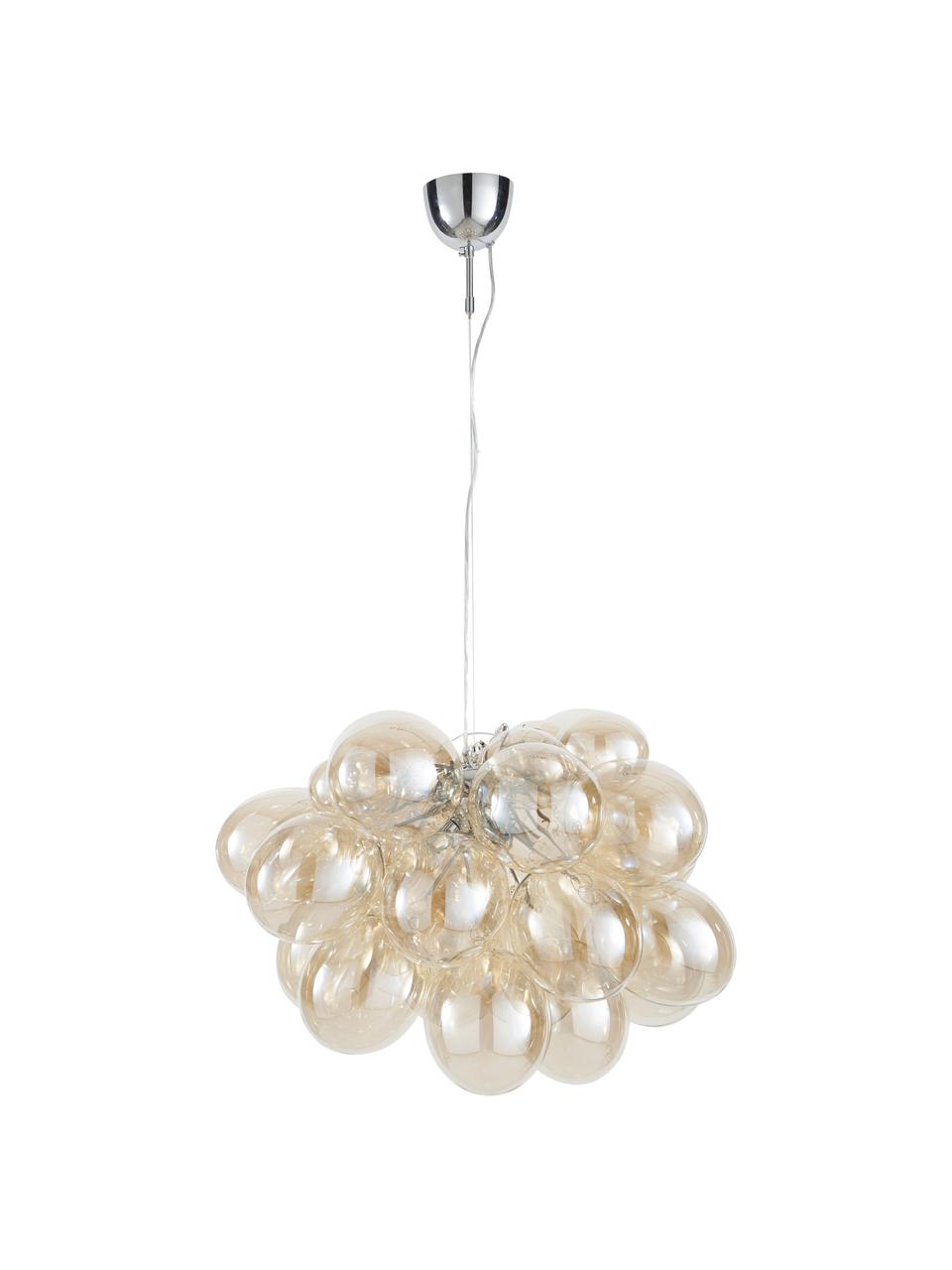 Sklenená guľôčková závesná lampa Gross Grande, Odtiene jantárovej, Ø 62 x V 50 cm