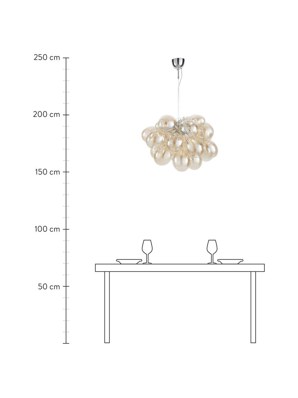 Závěsné svítidlo Gross Grande, Jantarová, Ø 62 cm, V 50 cm