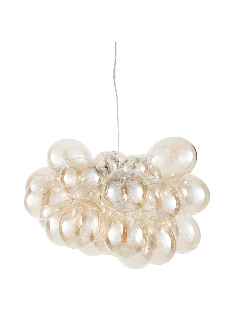 Suspension design grappe à sphères multiples en verre ambré Gross Grande, Ambré, Ø 62 x haut. 50 cm