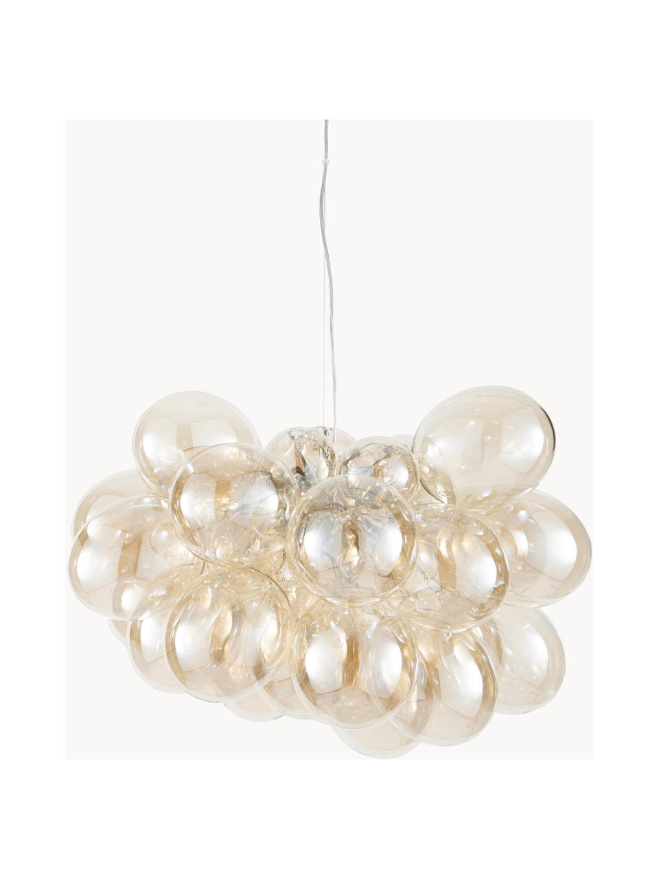 Suspension grappe en verre Gross Grande, Beige, Ø 62 x haut. 50 cm